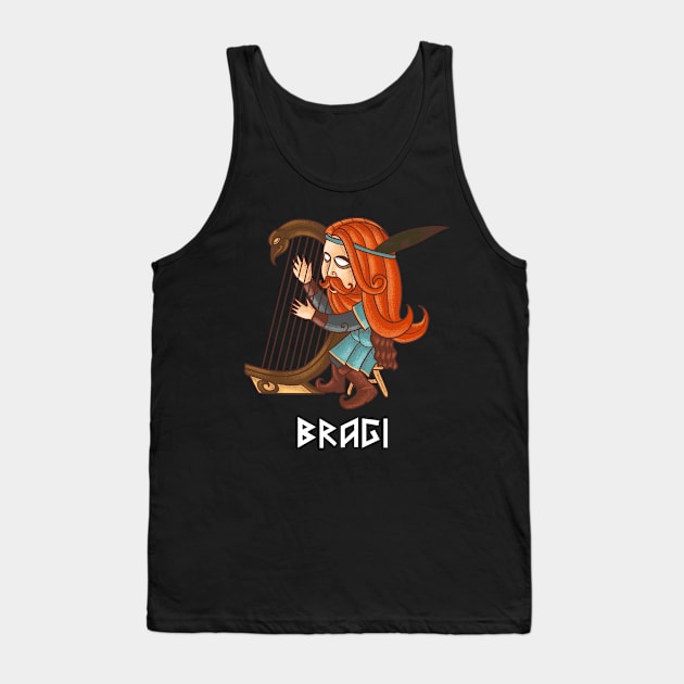 Bragi - God of Poetry and Music - Norse Mythology Tank Top by Holymayo Tee
